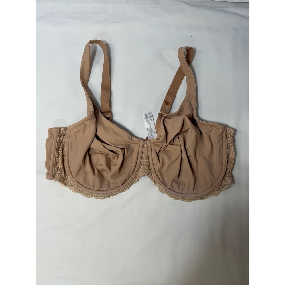 SPANX 38DDD Full Coverage Underwire Bra Nude Beige Lace Comfort